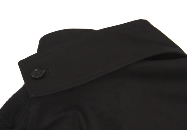 ヨウジヤマモト ファムYohji Yamamoto FEMME ペイントデザインコットンロングジャケット 黒1 K-78079_015