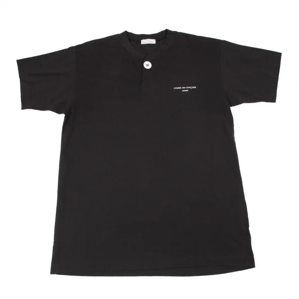 COMME des GARCONS HOMME Logo printed Henley T shrit Black M-L K-79002_001