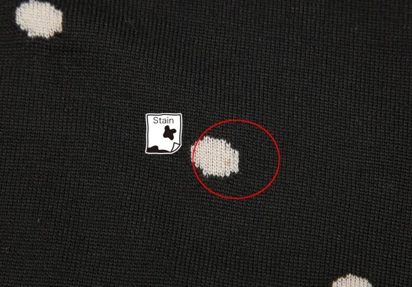 ブラックコムデギャルソンBLACK COMME des GARCONSウール製品染めドットハイゲージニット 黒M K-79094_010