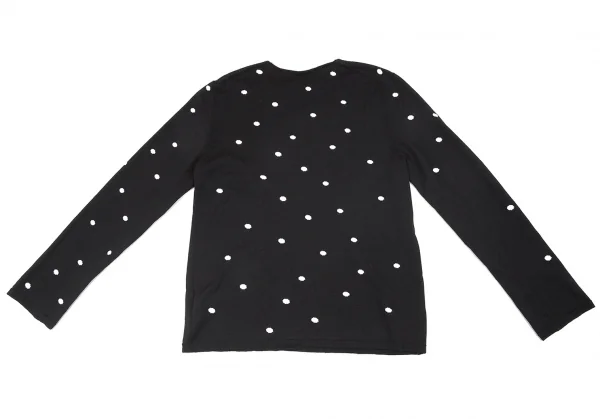 ブラックコムデギャルソンBLACK COMME des GARCONSウール製品染めドットハイゲージニット 黒M K-79094_012