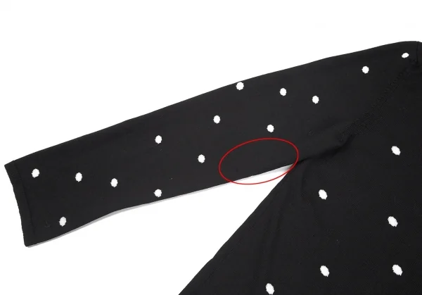 ブラックコムデギャルソンBLACK COMME des GARCONSウール製品染めドットハイゲージニット 黒M K-79094_006