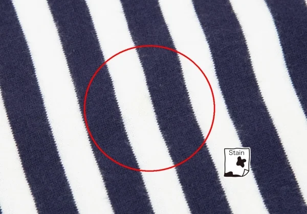 コムコム コムデギャルソンCOMME des GARCONS フロントパッチワーク切替ボーダー長袖Tシャツ 白紺L K-79106_009