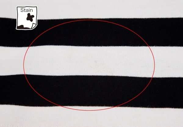 ローブドシャンブル コムデギャルソンrobe de chambre COMME des GARCONS 裾ラウンドカットボーダーTシャツ 白黒赤S位 K-79127_010