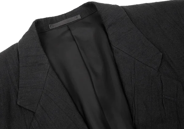 コムデギャルソン オムCOMME des GARCONS HOMME リネンシワ加工2Bテーラードジャケット 黒M K-79153_003