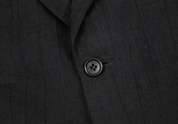 コムデギャルソン オムCOMME des GARCONS HOMME リネンシワ加工2Bテーラードジャケット 黒M K-79153_006