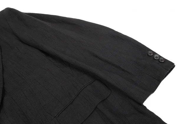 コムデギャルソン オムCOMME des GARCONS HOMME リネンシワ加工2Bテーラードジャケット 黒M K-79153_007