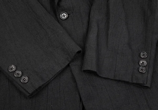 コムデギャルソン オムCOMME des GARCONS HOMME リネンシワ加工2Bテーラードジャケット 黒M K-79153_008