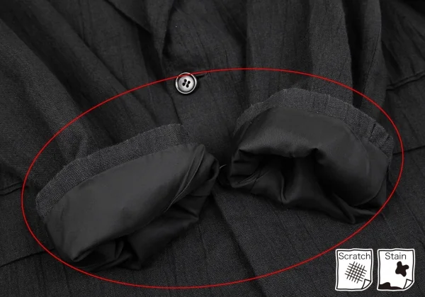 コムデギャルソン オムCOMME des GARCONS HOMME リネンシワ加工2Bテーラードジャケット 黒M K-79153_009