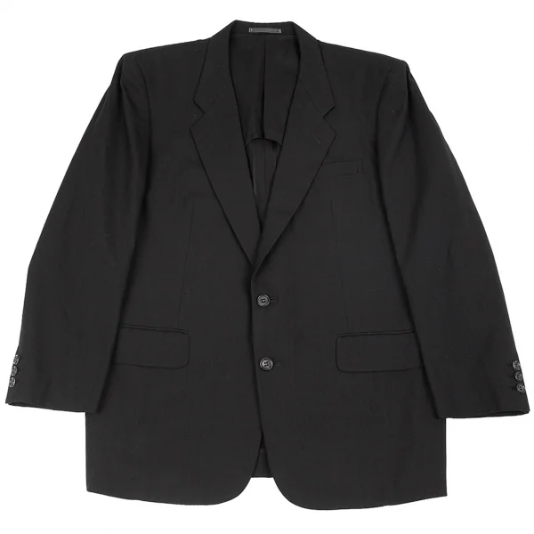 コムデギャルソン オムCOMME des GARCONS HOMME ウールステッチストライプ2Bテーラードジャケット 黒M K-79156_001