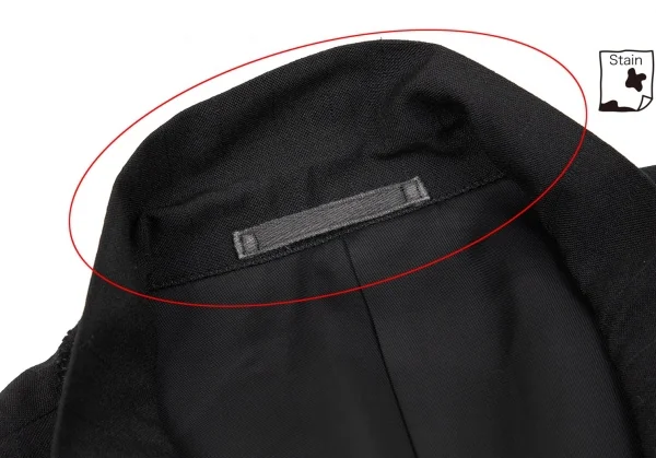 コムデギャルソン オムCOMME des GARCONS HOMME ウールステッチストライプ2Bテーラードジャケット 黒M K-79156_004