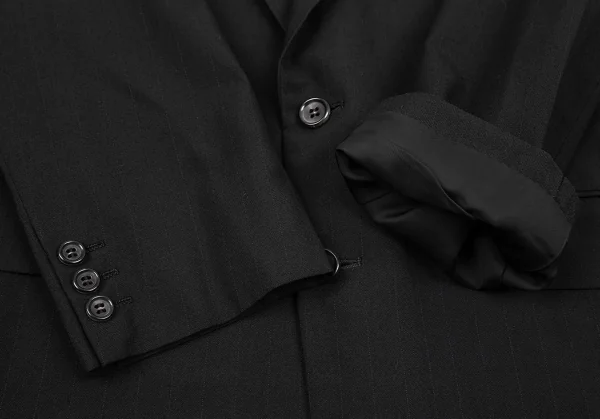 コムデギャルソン オムCOMME des GARCONS HOMME ウールステッチストライプ2Bテーラードジャケット 黒M K-79156_007