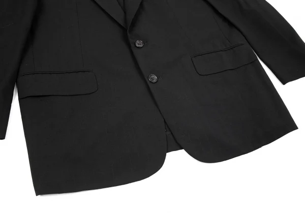 コムデギャルソン オムCOMME des GARCONS HOMME ウールステッチストライプ2Bテーラードジャケット 黒M K-79156_008