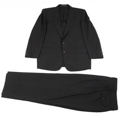 コムデギャルソン オムCOMME des GARCONS HOMME ウールステッチストライプセットアップスーツ 黒