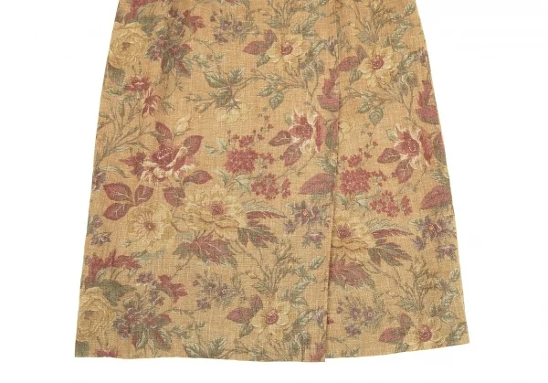 バーバリーズBurberrys' リネンウールフラワープリントスカート モカ他17 K-79176_004