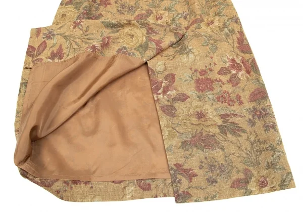 バーバリーズBurberrys' リネンウールフラワープリントスカート モカ他17 K-79176_005