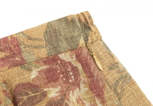 バーバリーズBurberrys' リネンウールフラワープリントスカート モカ他17 K-79176_008