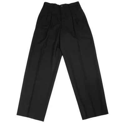 コムデギャルソン オムCOMME des GARCONS HOMME 起毛ウールツータックテーパードパンツ