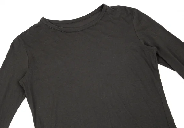 ヨウジヤマモトノアールYohji Yamamoto NOIR コットンシルク長袖カットソー グレー2 K-79346_003