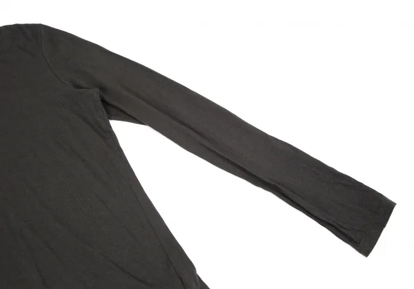 ヨウジヤマモトノアールYohji Yamamoto NOIR コットンシルク長袖カットソー グレー2 K-79346_005