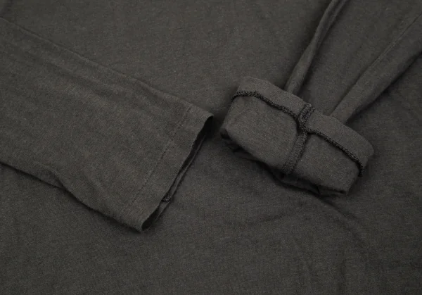 ヨウジヤマモトノアールYohji Yamamoto NOIR コットンシルク長袖カットソー グレー2 K-79346_006