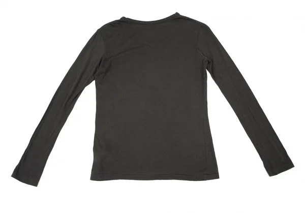 ヨウジヤマモトノアールYohji Yamamoto NOIR コットンシルク長袖カットソー グレー2 K-79346_009