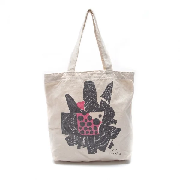 ワイズY's × SHOHEI TAKASAKI プリントキャンバストートバッグ アイボリー K-79350_001