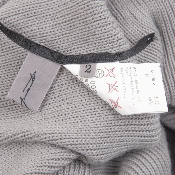 ヨウジヤマモト ファムYohji Yamamoto FEMME レーヨンコットンニットスヌード パープルグレー2 K-79385_008