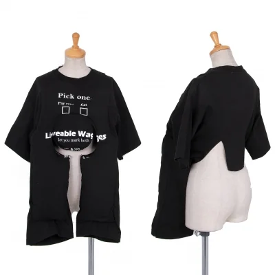 コムデギャルソンCOMME des GARCONS 中綿変形プリントTシャツ