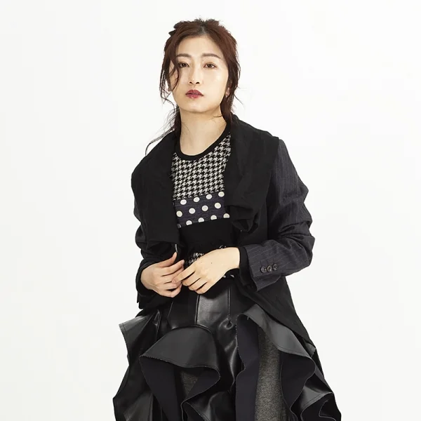 コムデギャルソンCOMME des GARCONS フロントドレープ切替ストライプジャケット 黒グレーS K-79426_015