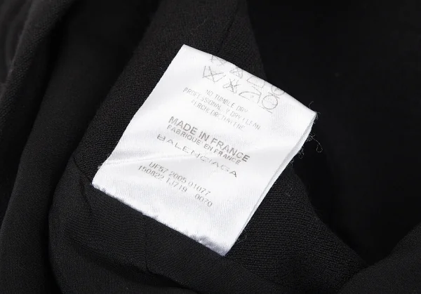 バレンシアガ×コルソコモ BALENCIAGA×10 corso como ウール混タックデザインノースリーブワンピース 黒40 K-79437_013