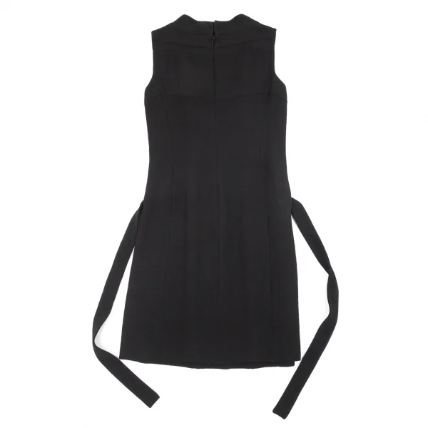 バレンシアガ×コルソコモ BALENCIAGA×10 corso como ウール混タックデザインノースリーブワンピース 黒40 K-79437_009