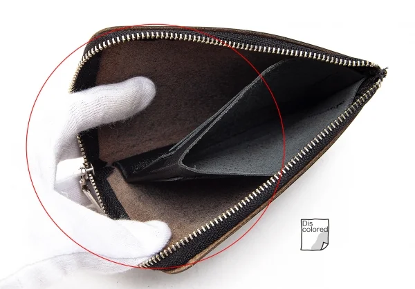 ヨウジヤマモトYohji Yamamoto レザーカード入れ付きミニポーチ 黒 K-79520_008