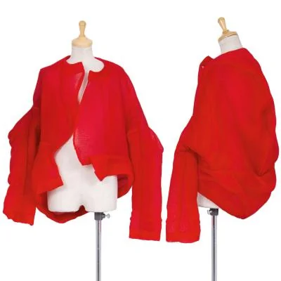 コムデギャルソンCOMME des GARCONSボックスプリーツチュールノーカラー変形ジャケット