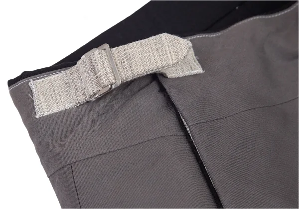 コムデギャルソンCOMME des GARCONS異素材切替インサイドアウトラップスカート 黒生成り他M K-79538_007