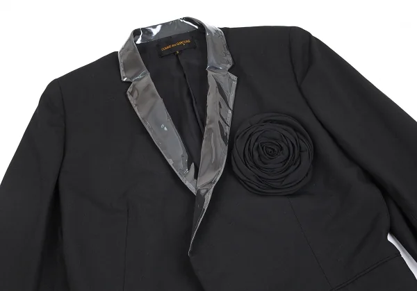 コムデギャルソンCOMME des GARCONS シックパンクPVCラペルローズ
