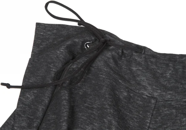 ヨウジヤマモト ノアールYohji Yamamoto NOIR コットンポリ天竺ラップデザインスカート チャコール3 K-79603_011