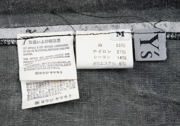 ワイズY's 混紡リネンラメクロップドパンツ グレーラメM K-79606_012