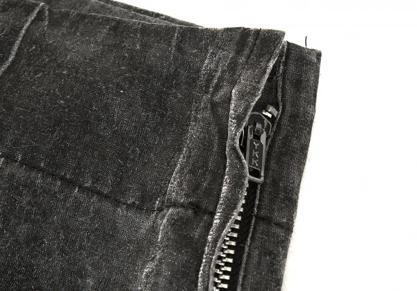 ワイズY's 混紡リネンラメクロップドパンツ グレーラメM K-79606_003