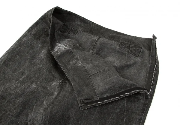 ワイズY's 混紡リネンラメクロップドパンツ グレーラメM K-79606_004