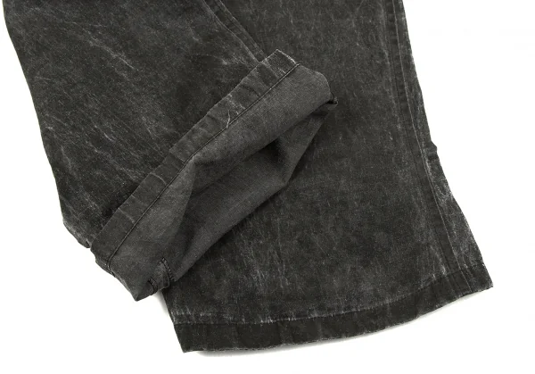 ワイズY's 混紡リネンラメクロップドパンツ グレーラメM K-79606_006