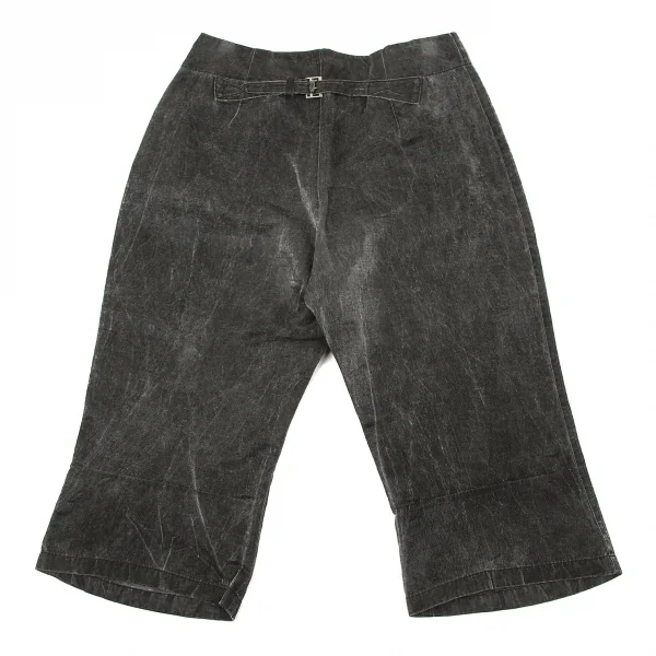 ワイズY's 混紡リネンラメクロップドパンツ グレーラメM K-79606_007
