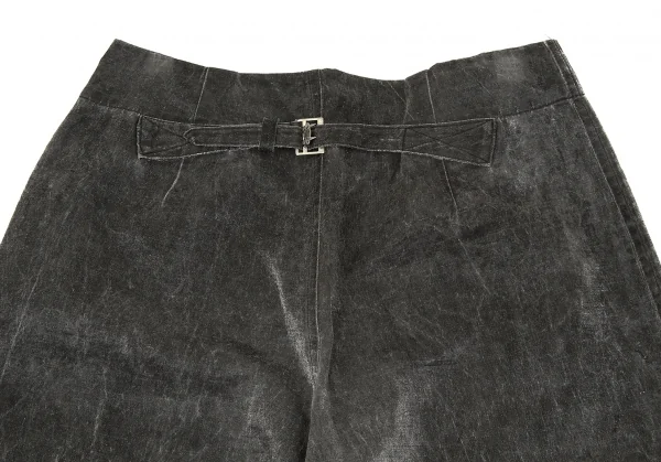 ワイズY's 混紡リネンラメクロップドパンツ グレーラメM K-79606_008