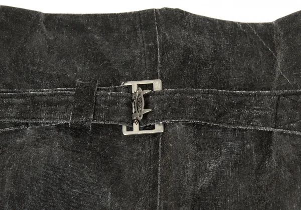 ワイズY's 混紡リネンラメクロップドパンツ グレーラメM K-79606_009