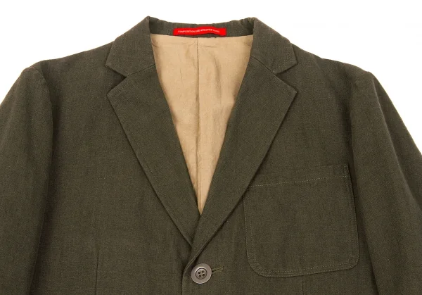 ワイズ レッドレーベルY's Red Label コットンリネン3パッチジャケット カーキ4 K-79608_003