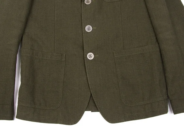 ワイズ レッドレーベルY's Red Label コットンリネン3パッチジャケット カーキ4 K-79608_007