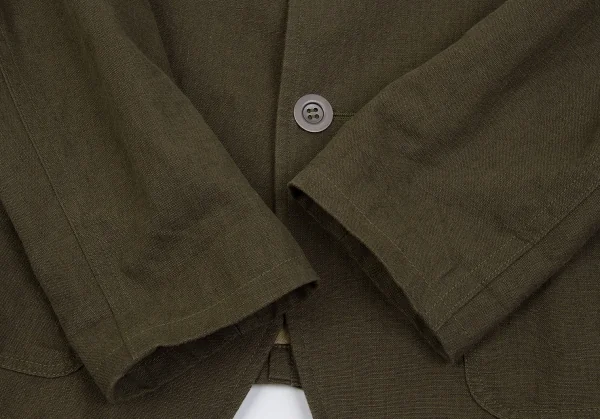 ワイズ レッドレーベルY's Red Label コットンリネン3パッチジャケット カーキ4 K-79608_009