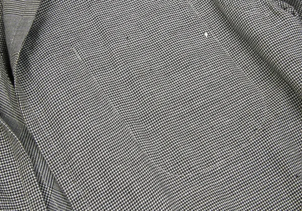 ワイズY's リネンコットンパピートゥースボタンレスジャケット 白黒3 K-79618_006