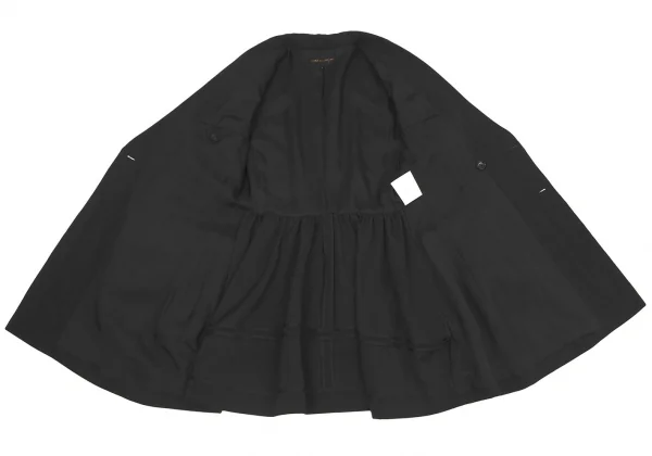 コムデギャルソンCOMME des GARCONS エステルピークドラペルダブルチェスターコート 黒S K-79624_011