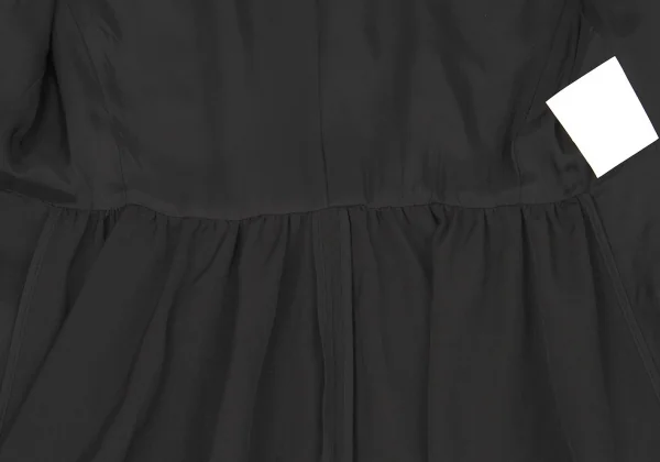 コムデギャルソンCOMME des GARCONS エステルピークドラペルダブルチェスターコート 黒S K-79624_012