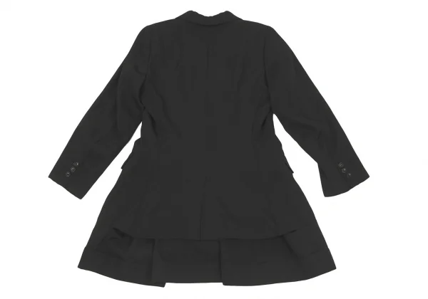 コムデギャルソンCOMME des GARCONS エステルピークドラペルダブルチェスターコート 黒S K-79624_013